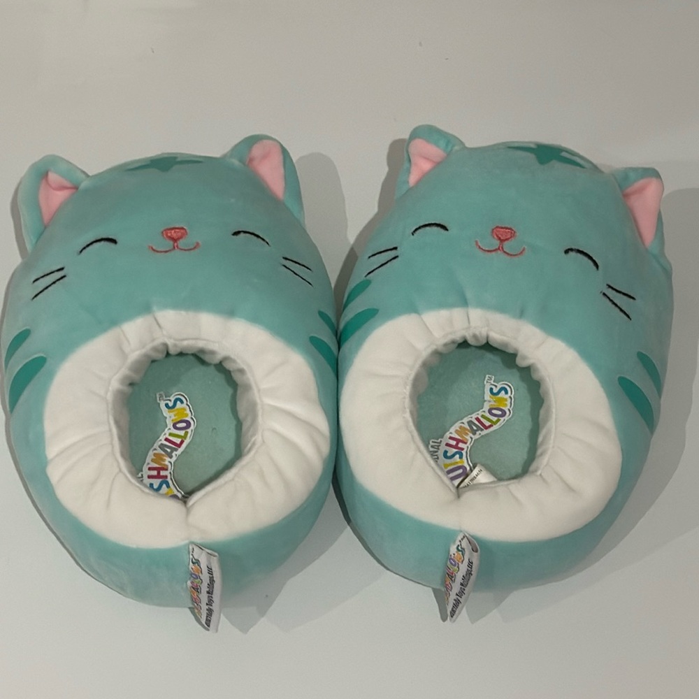 Squishmallows cat slippers
